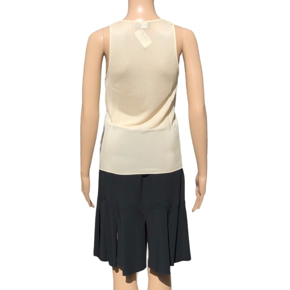 Giorgio Armani NWT ivory knit and sheer top Sz 12 - Picture 6 of 16